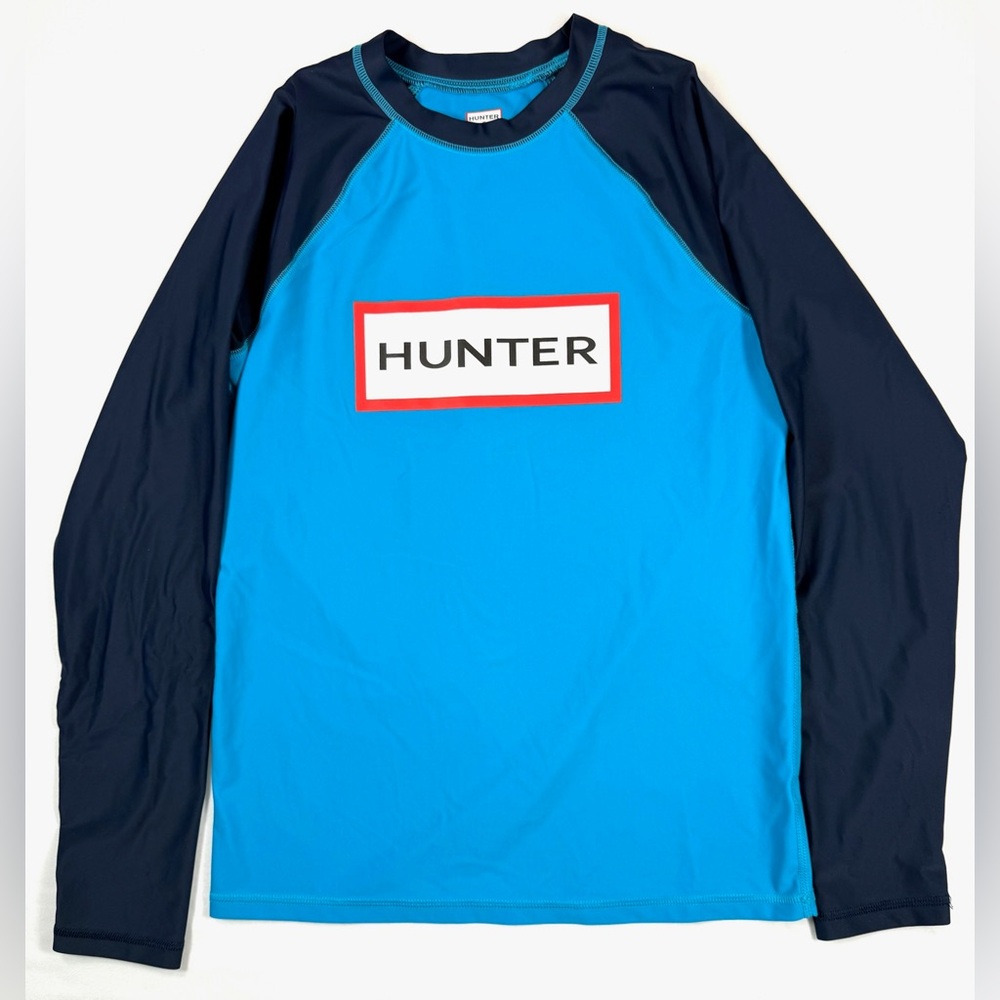 HUNTER FOR TARGET Kids' Teal and Navy Blue Colorblock Rash Guard Swim Size XL